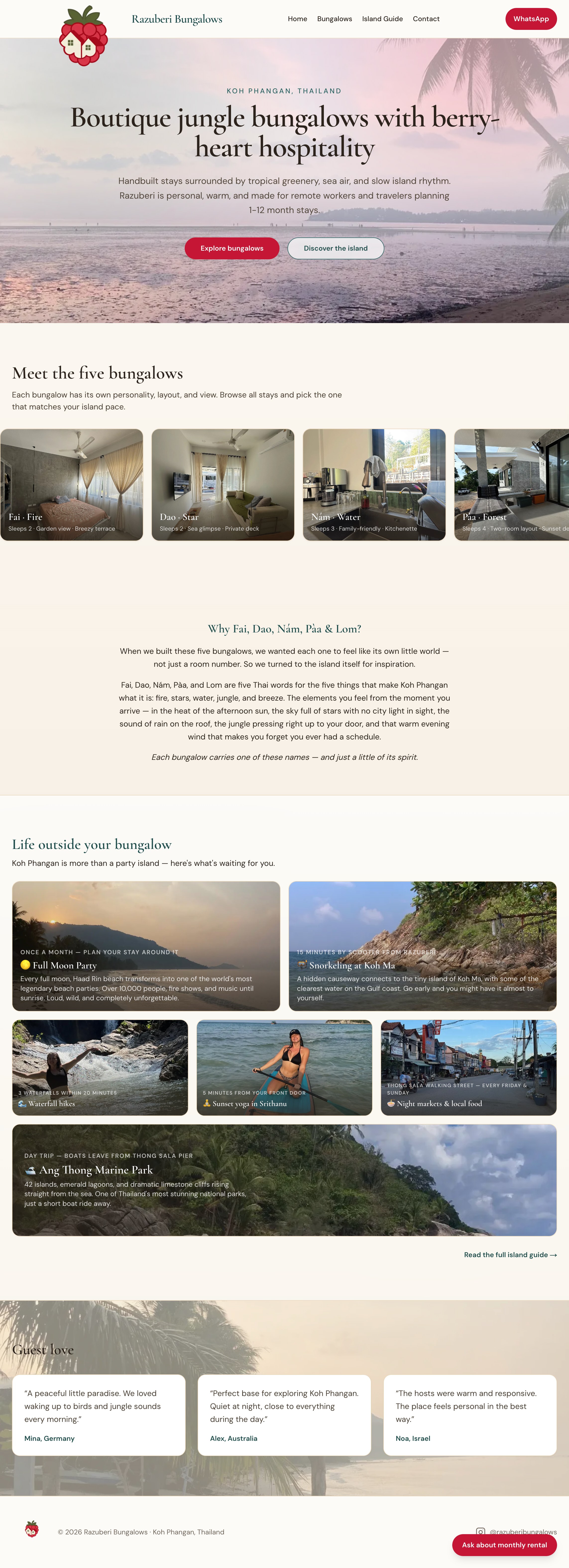 Website, home