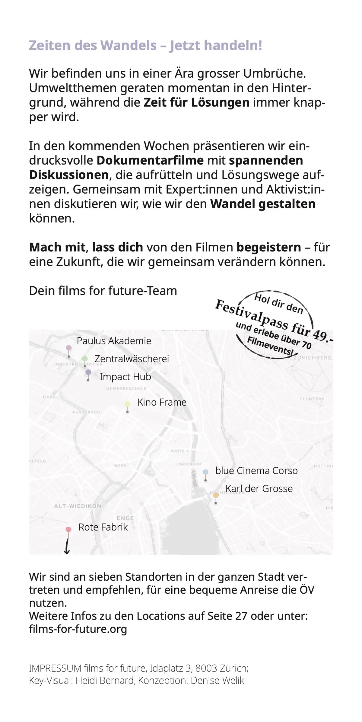 Programme brochure spreads, 2