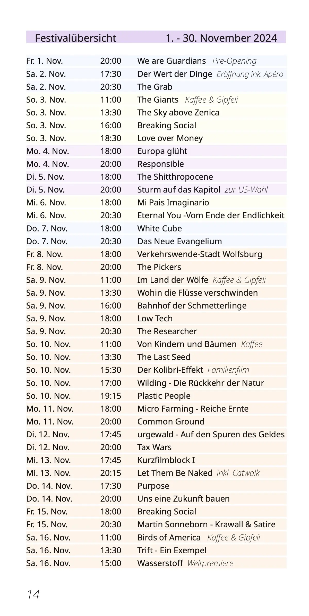 Programme brochure spreads, 5