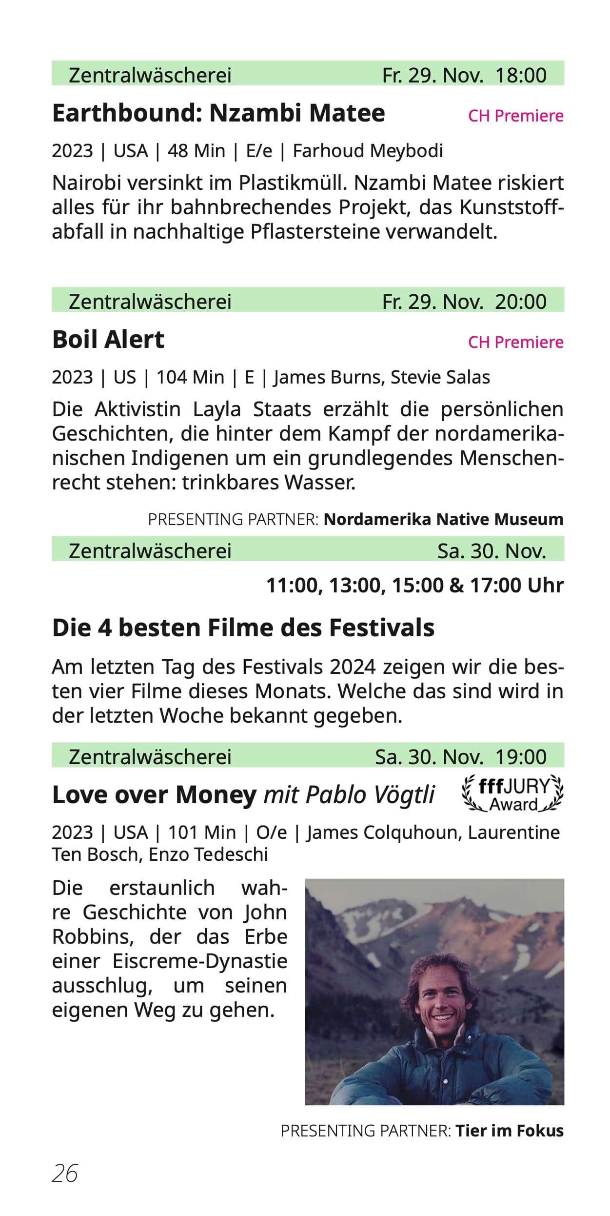 Programme brochure spreads, 7
