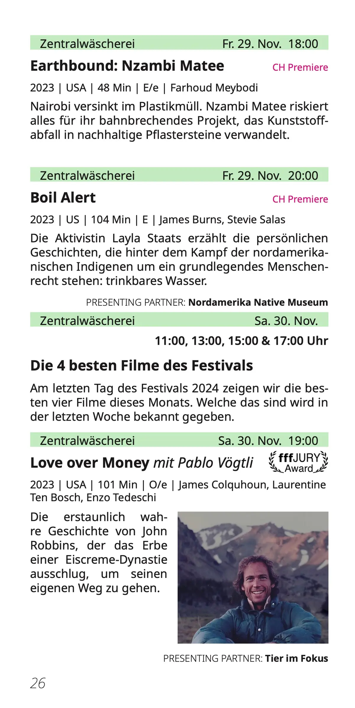 Programme brochure spreads, 7